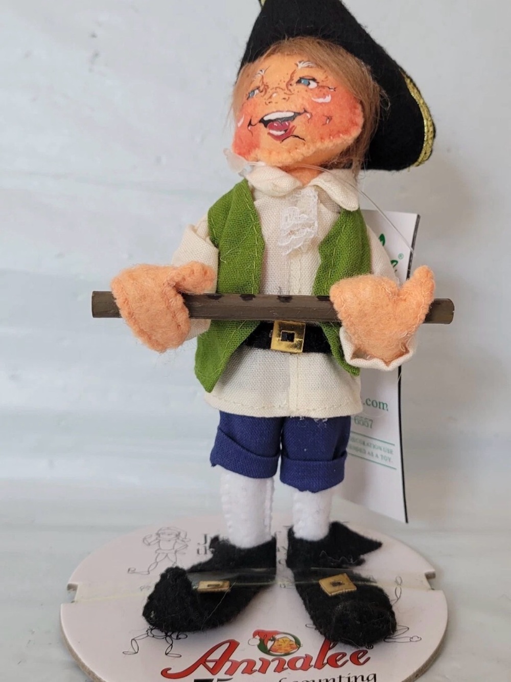 Annalee 2020 Colonial Flute Fife Elf 5" Doll Thanksgiving Fall Patriotic